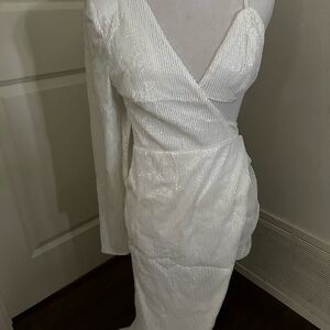 White sequin dress